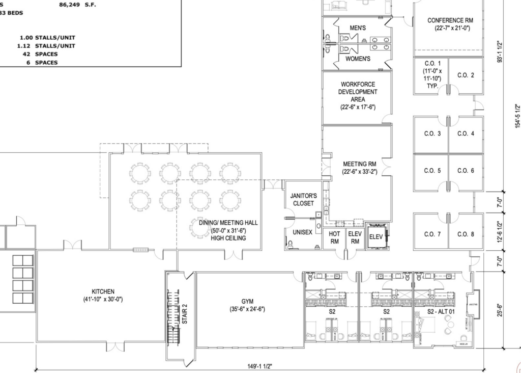 first floor of the empowerment center's new hq's design drawings