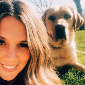 ashley ward and her dog