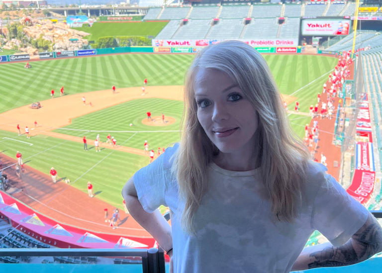 tec graduate mariah allbee at reno aces game
